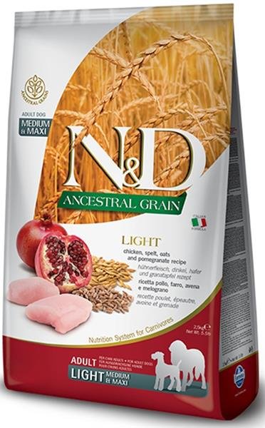 N&D LG DOG Light M/L Chicken&Pomegranate 2,5kg