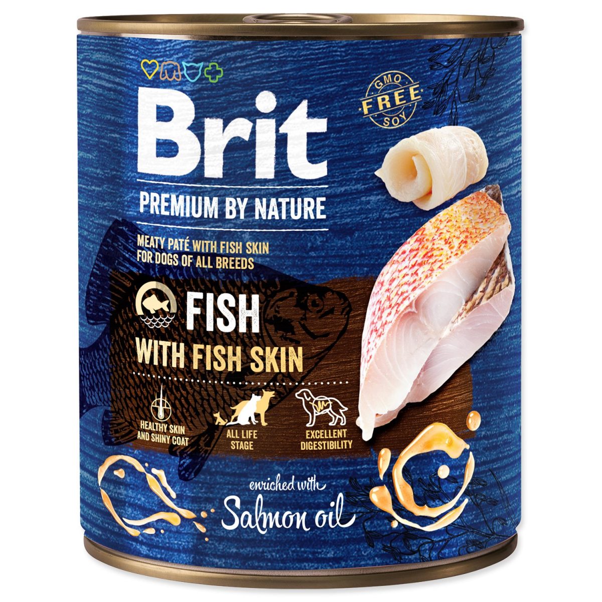 Brit Premium Dog by Nature  konz Fish & Fish Skin 800g