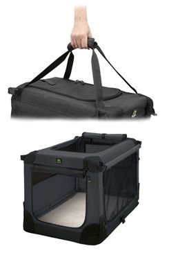 Přepravka MAELSON pro psy nylon černá XS /52x33x33cm