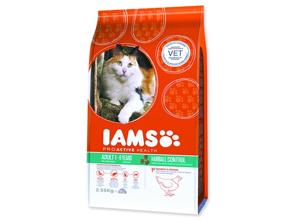 Iams Hairball Control rich in Chicken 2,55kg