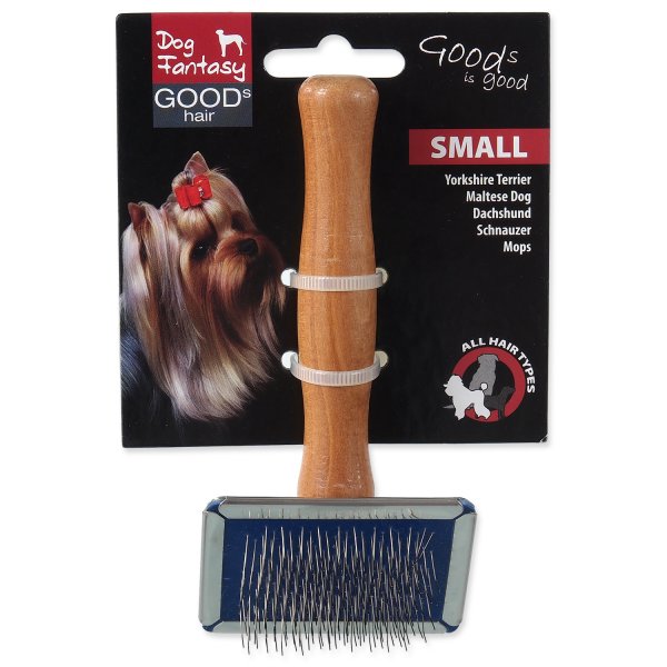 Kartáč DOG FANTASY drátky dřevo S