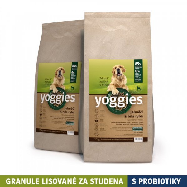 Yoggies s jehnečím a bílou rybou 30kg