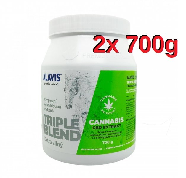 Alavis Triple Blend Extra silný+Cannabis CBD Extr. 2 x 700g