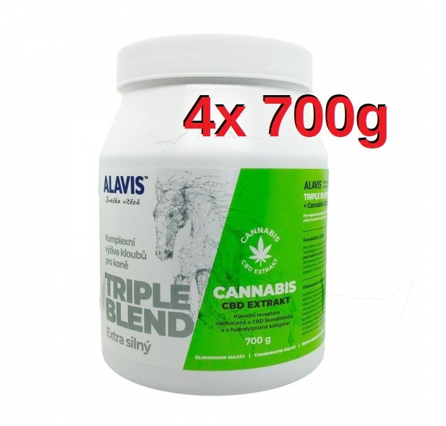 Alavis Triple Blend Extra silný+Cannabis CBD Extr. 4 x 700g