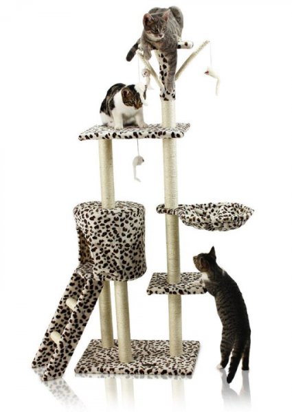 Škrabadlo pro kočky s leopardím vzorem Hawaj 138 cm