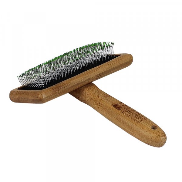 Bamboo Groom velký jemný kartáč s nerezovými hroty, Finišák