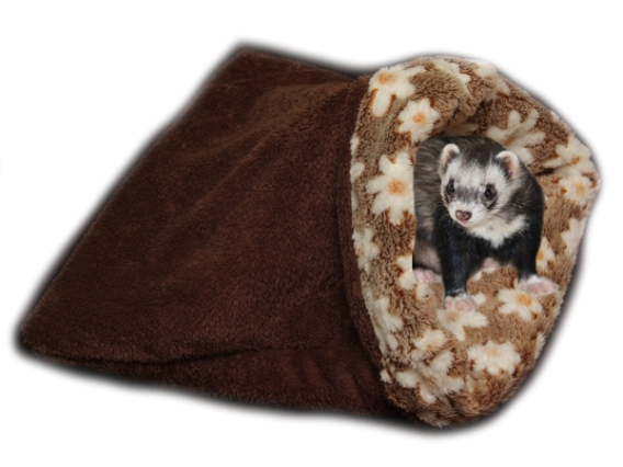 Marysa pelíšek 3v1 pro kočky, DE LUXE, tm. hnědý/kytičky, velikost XL