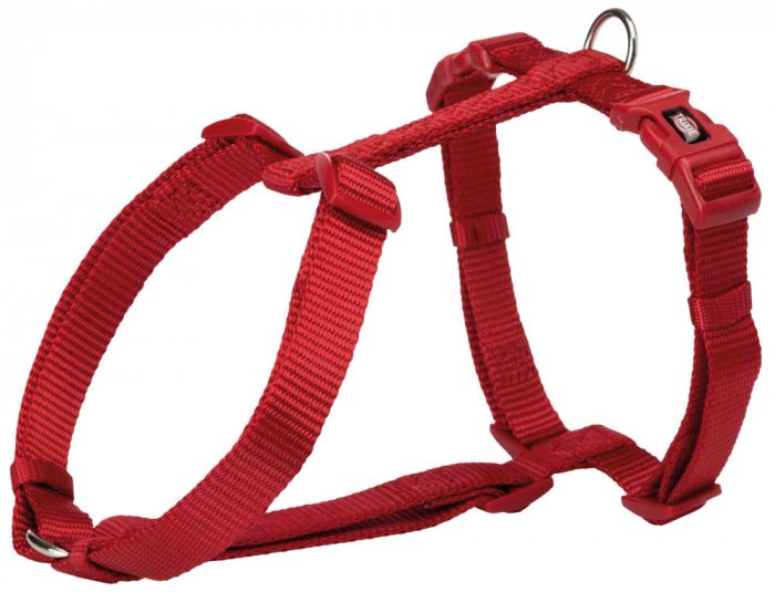 H-postroj PREMIUM - červená XL-XXL:hruď:85-130cm/38mm