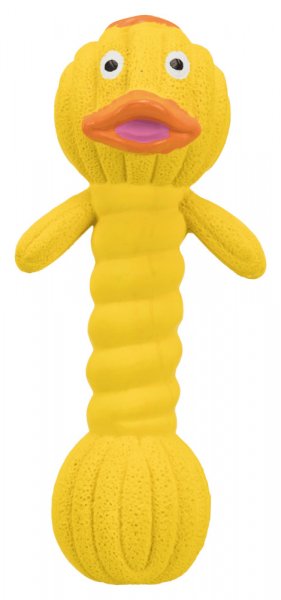 Dumpbell Duck, kachna/činka, latex se zvukem, 18cm
