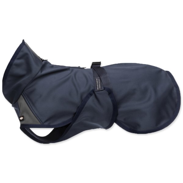 Softshellová bunda ASTON, S: 33cm: 28-48cm, tmavomodrá/šedá