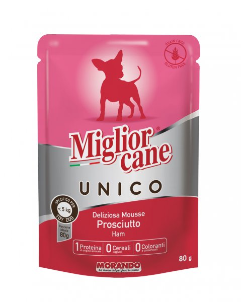 Mig.Unico MINI kapsička šunka 80g - pes