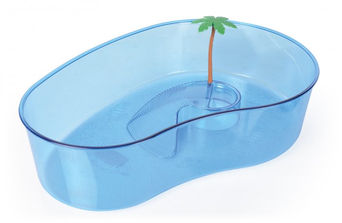 Želvárium Aruba s palmou plastové 40x27x9,5cm