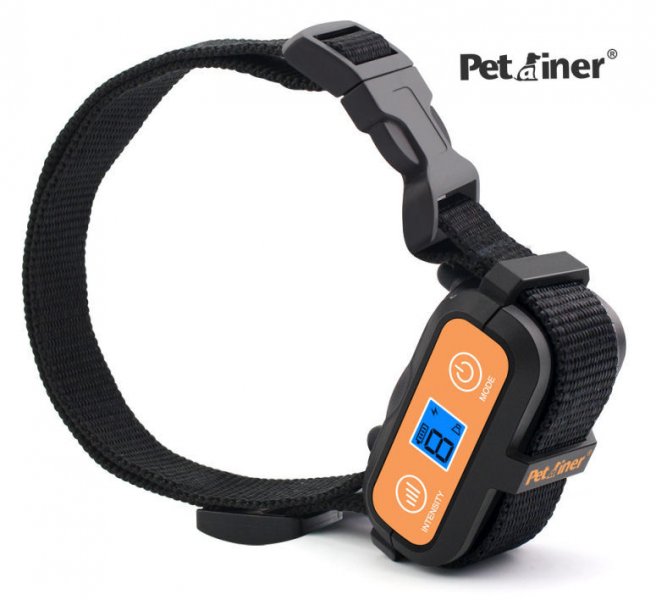 Petrainer PET856 výcvikový obojek proti štěkání DOG-B09 s elektrickým impulzem, vibracemi a zvukem