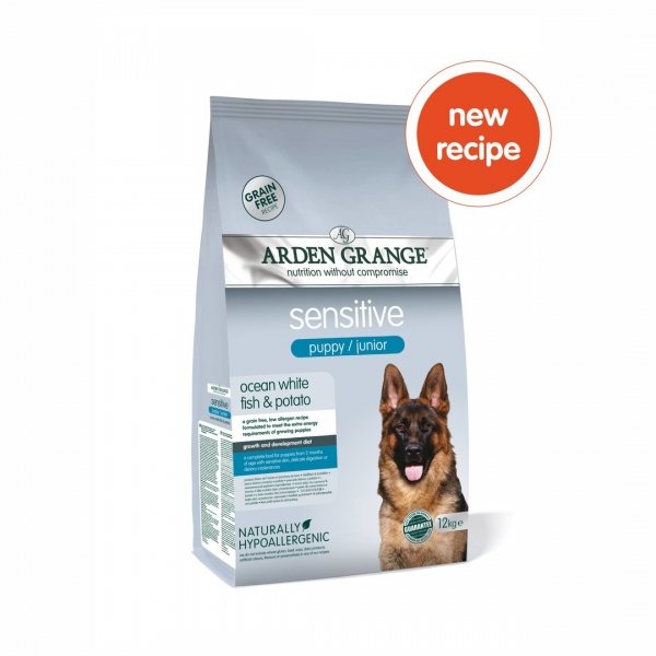 Arden Grange Puppy/Junior Sensitive Ocean White Fish & Potato 12 kg