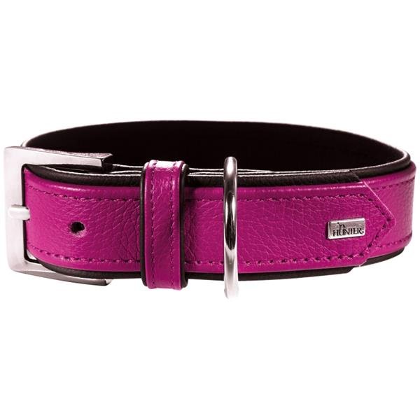 Obojek kůže CAPRI malina 2,8x37-43cm Hunter