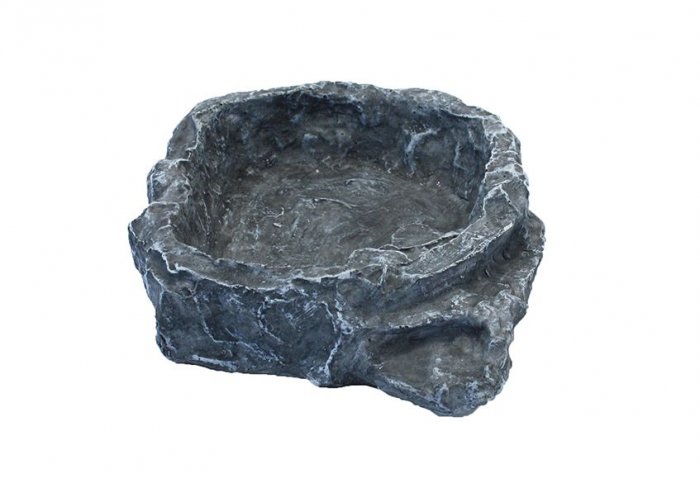 Miska terarijní terasovitá tm.šedá M Komodo 21x18x5cm