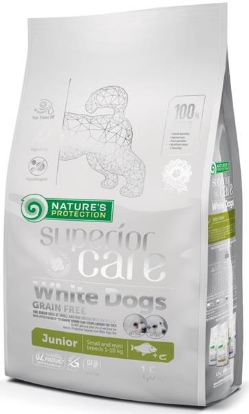 Natures Protection Superior Care Dog Dry White Dogs Junior Small Breeds Grain Free White Fish 1,5 kg