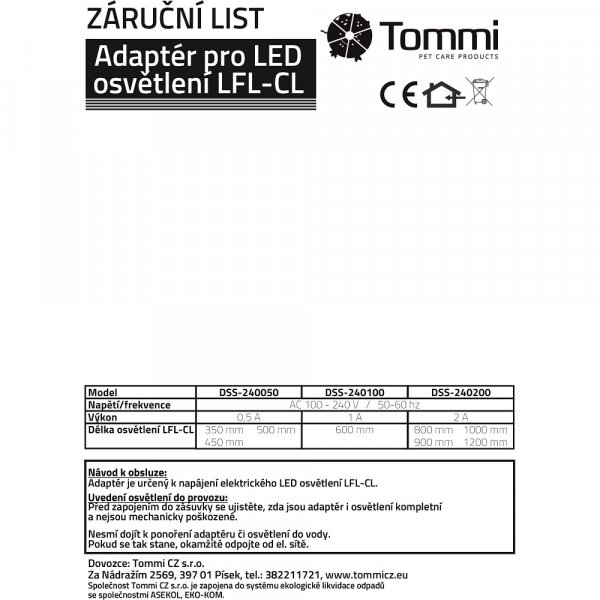 Adaptér pro LED osvětlení 2A