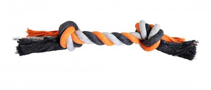 Uzel HIP HOP bavlněný 2 knoty 36 cm / 210 g šedá, tm.šedá, oranžová