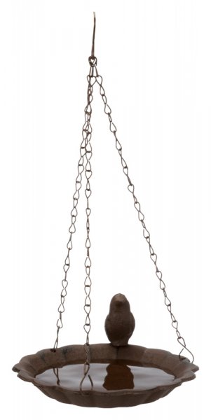 Závěsná miska na vodu, lité železo, 250 ml / 16 cm, hnědá