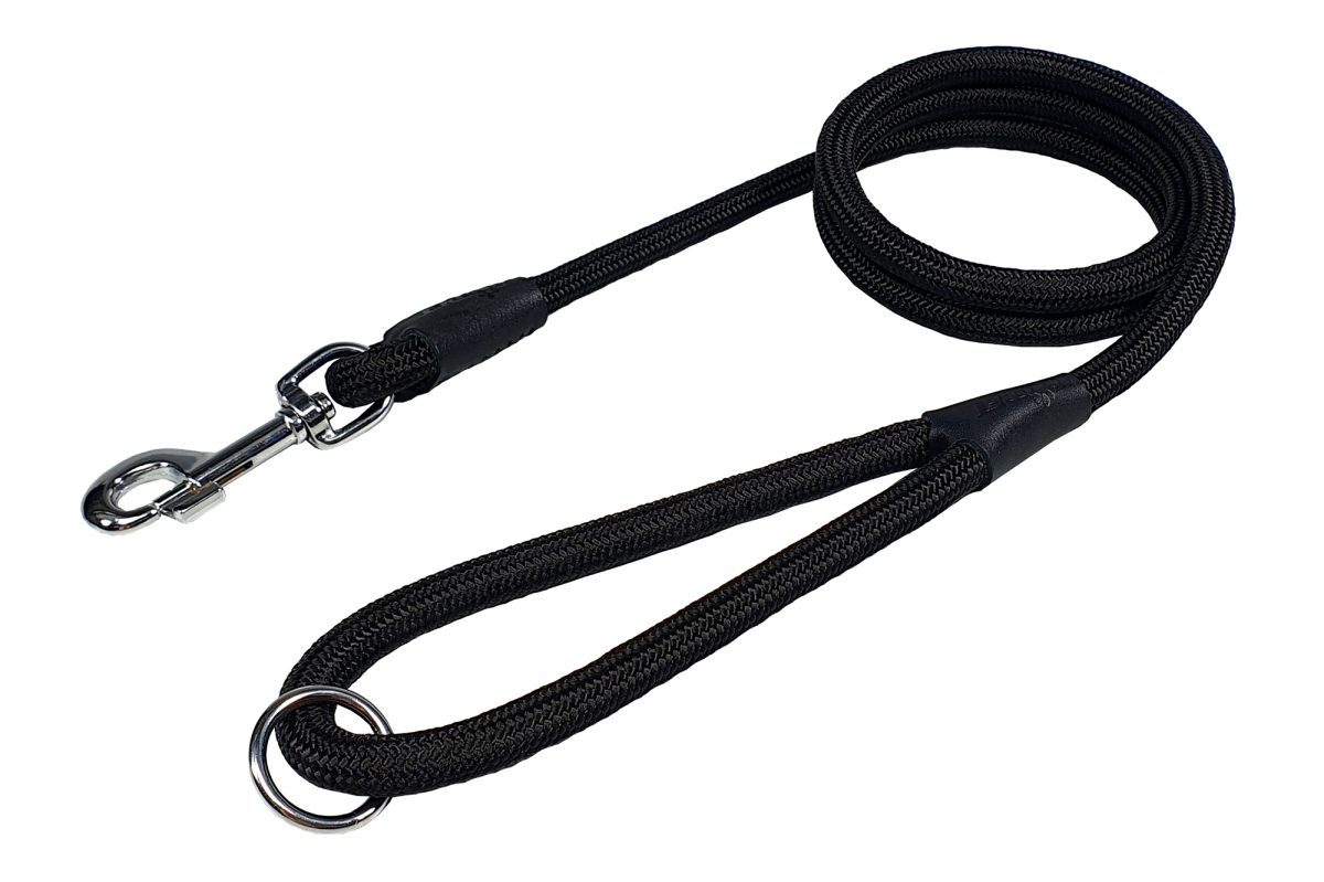 Vodítko textil lano ALPINE černé 1,2x150 B&F