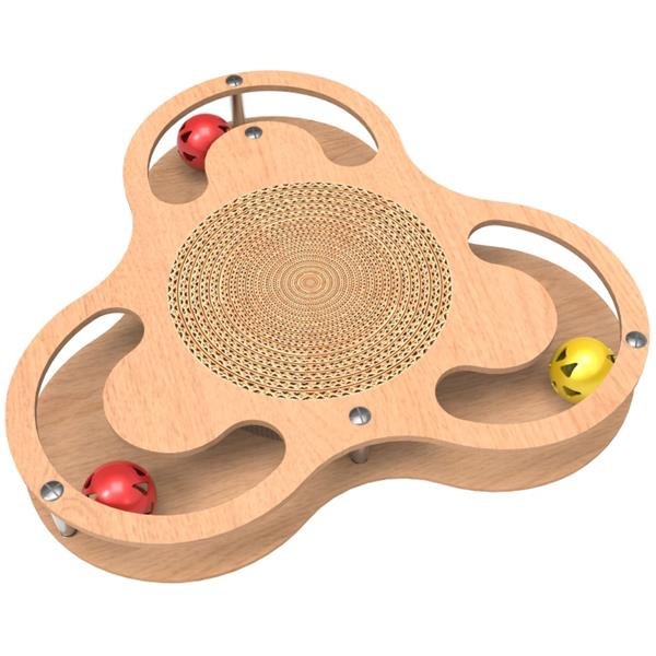 Hračka kočka dřevěné hřiště 35x35x4,5cm