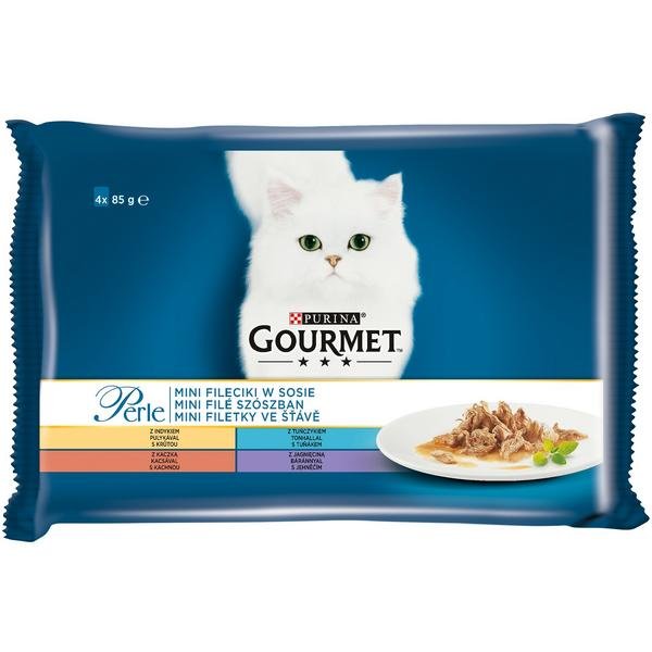 Gourmet Perle krůta, tuňák, kachna, jehně 4 x 85 g