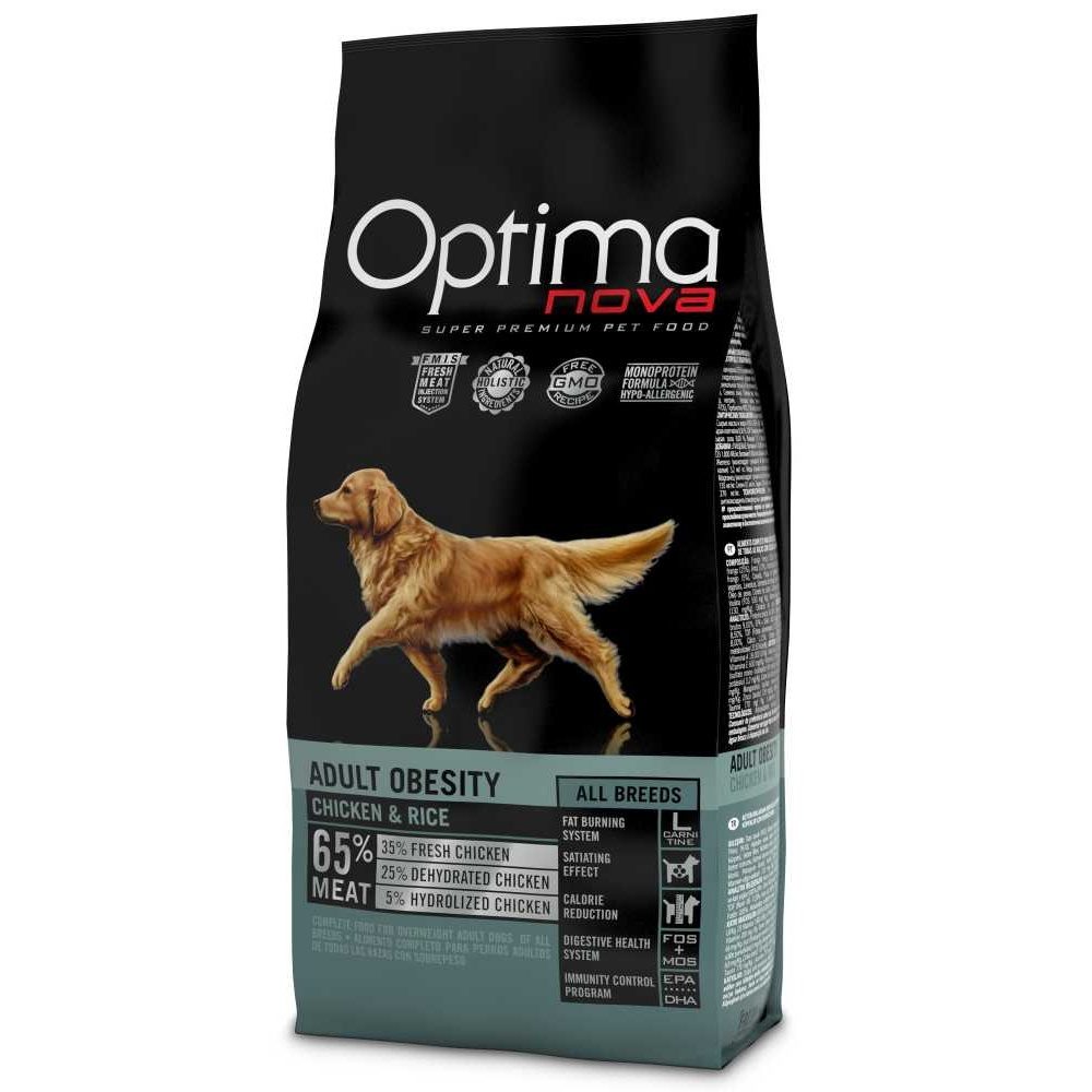 OPTIMAnova Dog Obesity Chicken & Rice 2 kg