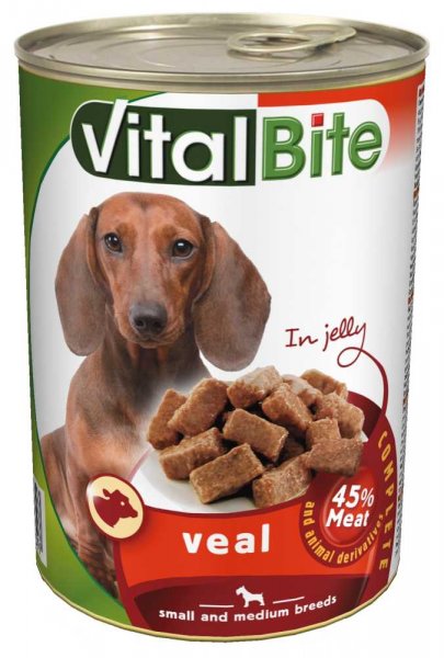 VitalBite pes telecí v želé, kousky 415 g