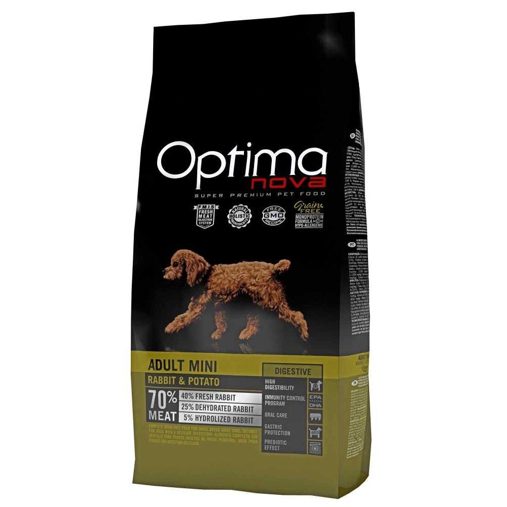 OPTIMAnova Dog Adult Mini Digestive Rabbit & Potato GF 2 kg