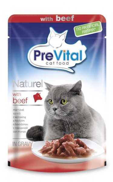 PreVital Fillet kočka hovězí, kapsa 85 g