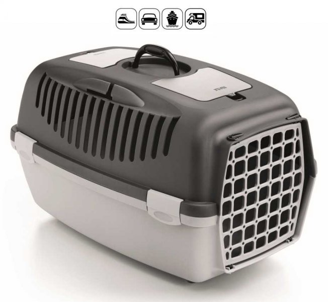 Gulliver 3 - tmavě šedá/světle šedá, 61x40x38cm, plastová dvířka