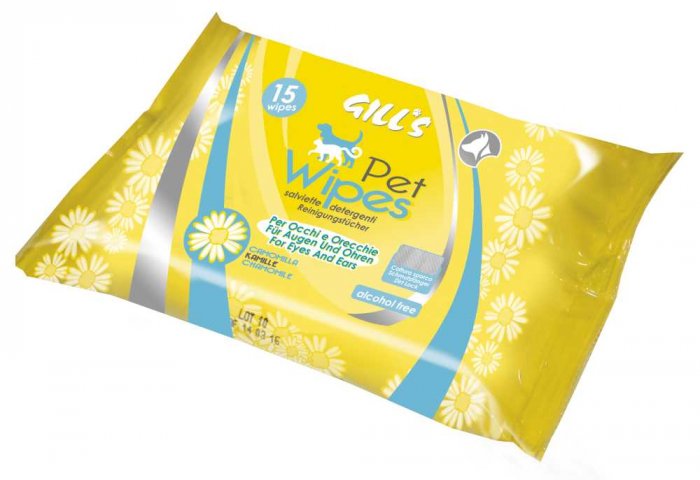 GILLS vlhčené ubrousky Heřmánek 15ks