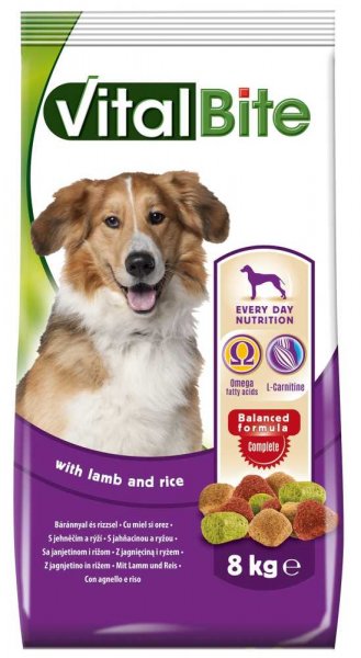VitalBite granule pes jehněčí+rýže 8kg