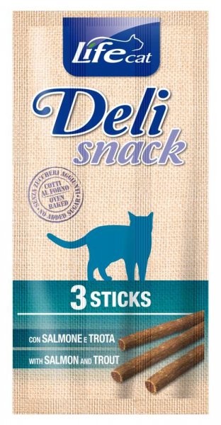 Lifecat Deli Snack Salmon&Trout Sticks 15g (3x5g)
