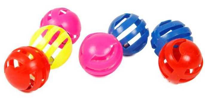 Set balónků pro kočky s rolničkou 3 cm (7 ks)