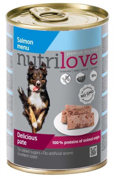 Nutrilove pes paté losos 400g