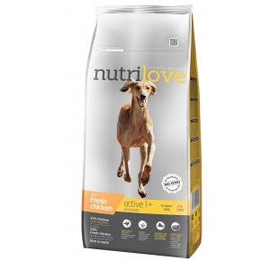 Nutrilove pes granule ACTIVE fresh kuřecí 12kg