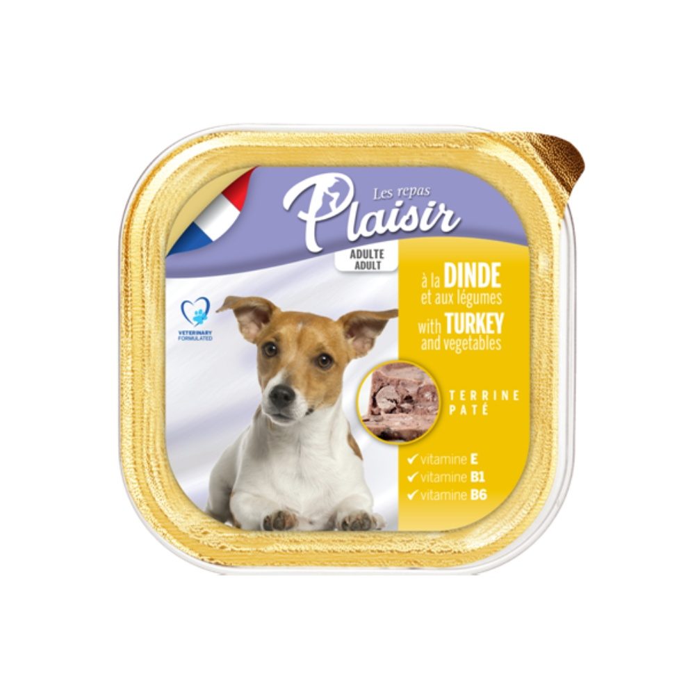Plaisir Adult Dog krůtí a zelenina 300 g