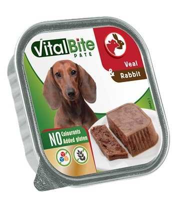 VitalBite vanička masové kousky s telecím a králičím 150g