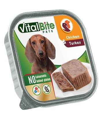 VitalBite vanička masové kousky v paté s kuřecím a krůtím 150g