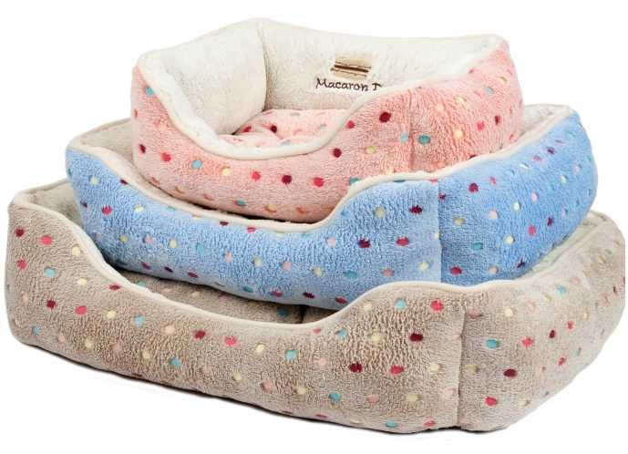 Pelíšek s puntíky Extra soft Bed modrá XS 47 cm