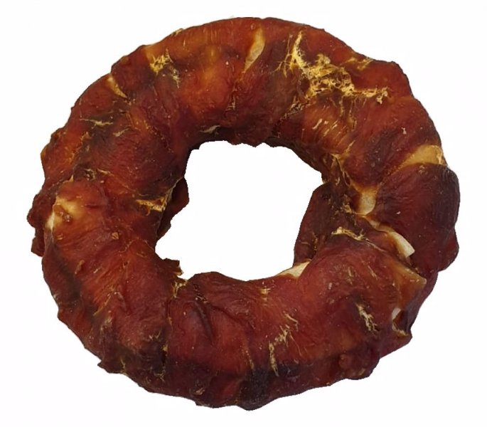 Kroužek buvolí obalený kachním masem JUKO Snacks 10 cm (6 ks)