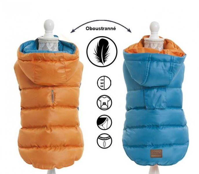 Obleček oboustranný light weight modrooranžová 45cm