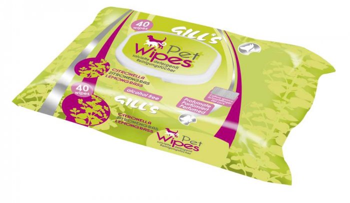 GILLS vlhčené ubrousky Citronová tráva 40ks