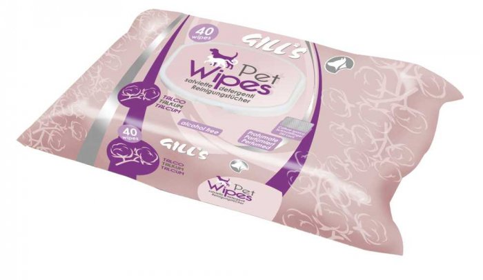 GILLS vlhčené ubrousky Talc-Mastek 40ks