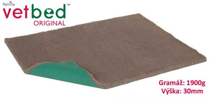 Vetbed Original Hnědá 100x75cm 1900g, vlas 30mm