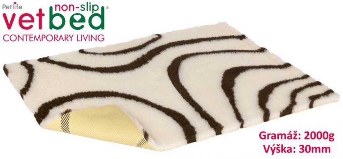 Vetbed protiskluz/Drybed Béžovohnědá 100x75cm 2000g,30mm