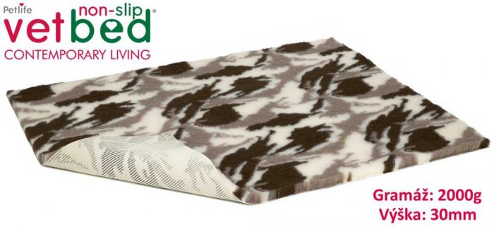 Vetbed protiskluz/Drybed Camo-poušť 75x50cm 2000g,30mm