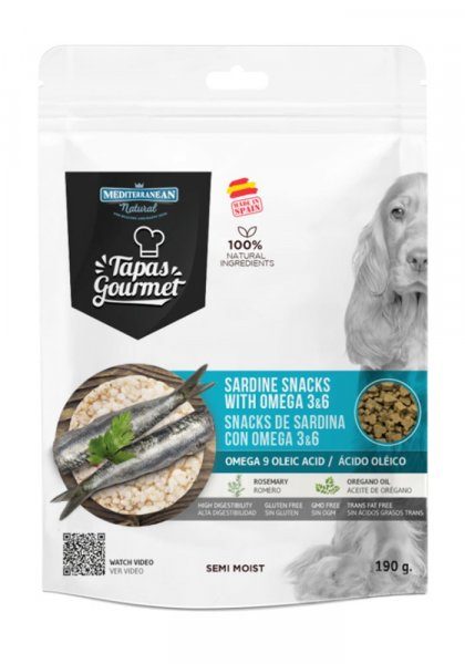 Tapas Gourmet Snack for dog Sardine with Omega 3&6 190g